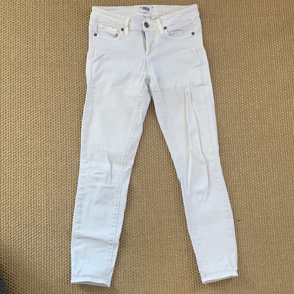 White, ankle, Paige Jeans, size 25.
